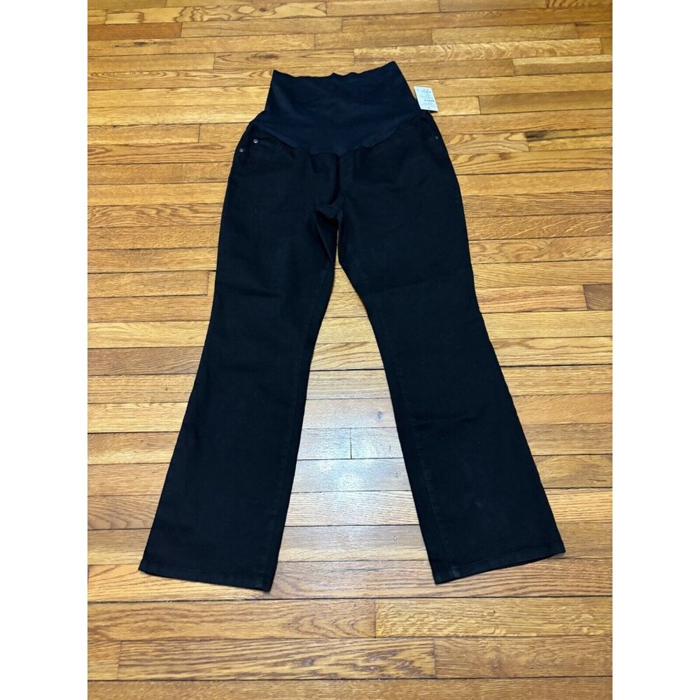 Sonoma Womens Maternity Bootcut Jeans Sz 16 Black Pull On Stretch Waist NWT $40